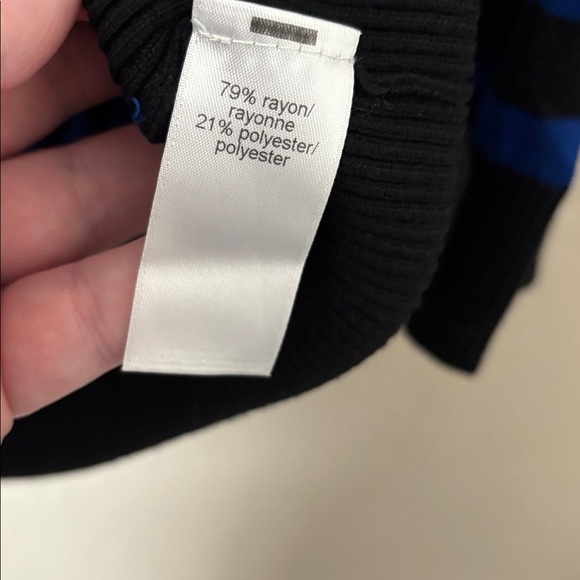 Maurice’s Plus Button Up Striped Cardigan 2X Black/Blue/White - Picture 3 of 4